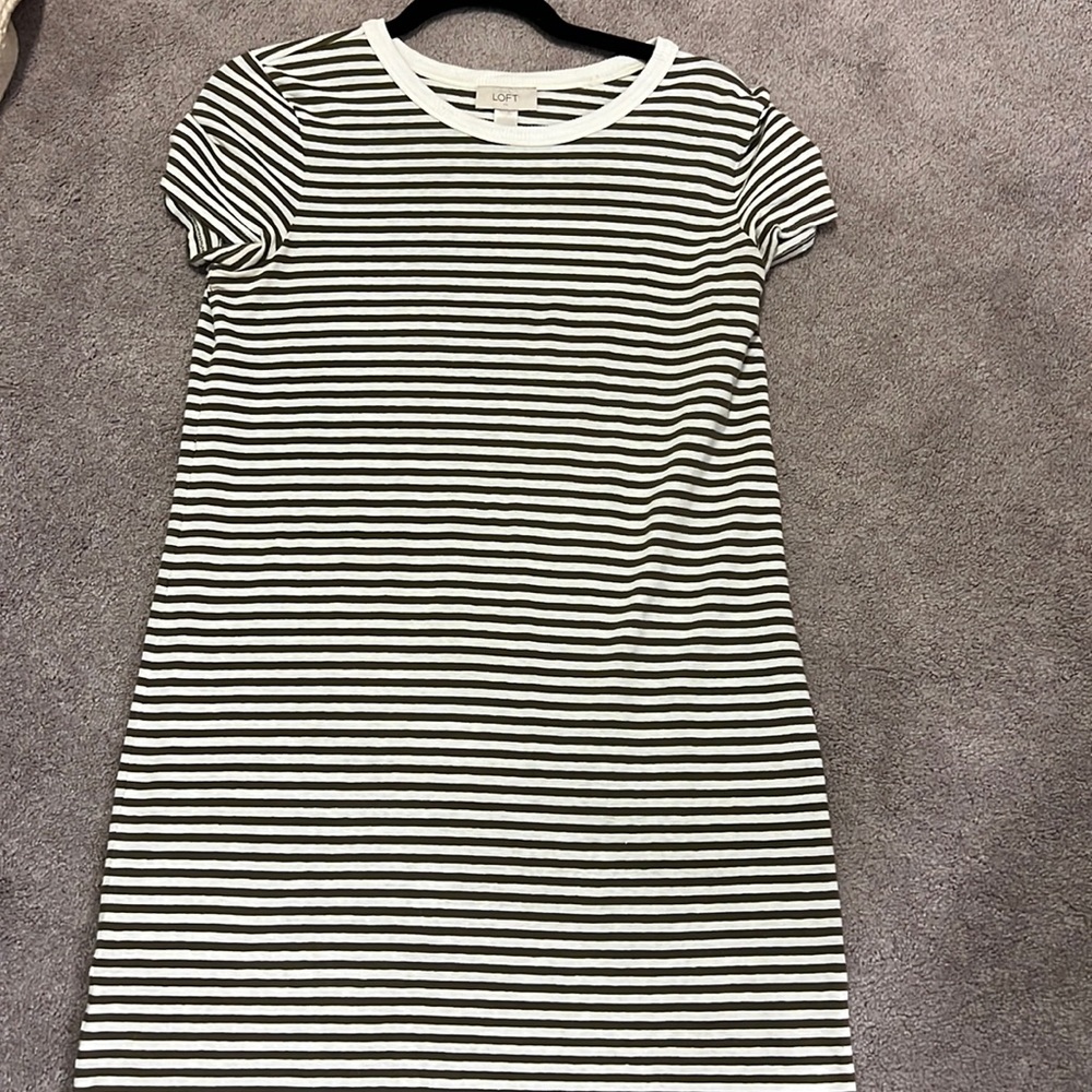 LOFT - Women’s Striped T-Shirt Dress